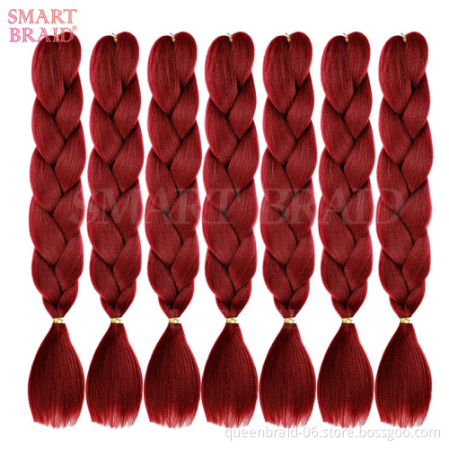 2 Pack Wholesale  Hot Sale Easy Braiding Hair  Pre Stretch Soft Yaki Synthetic Crochet Braid Hair Extension Stretched